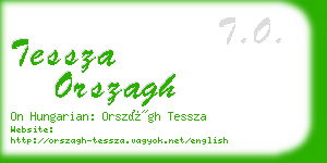tessza orszagh business card